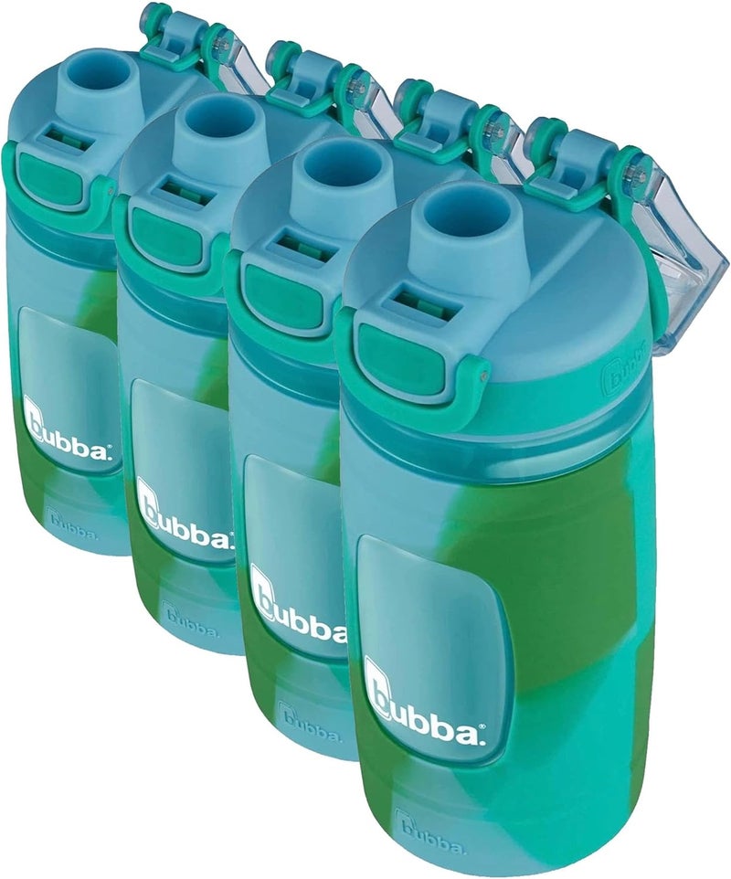 Bubba Flo Kids Water Bottle with Silicone Sleeve, 16oz | Rock Candy and Kiwi | Pack of 4 - Image 1