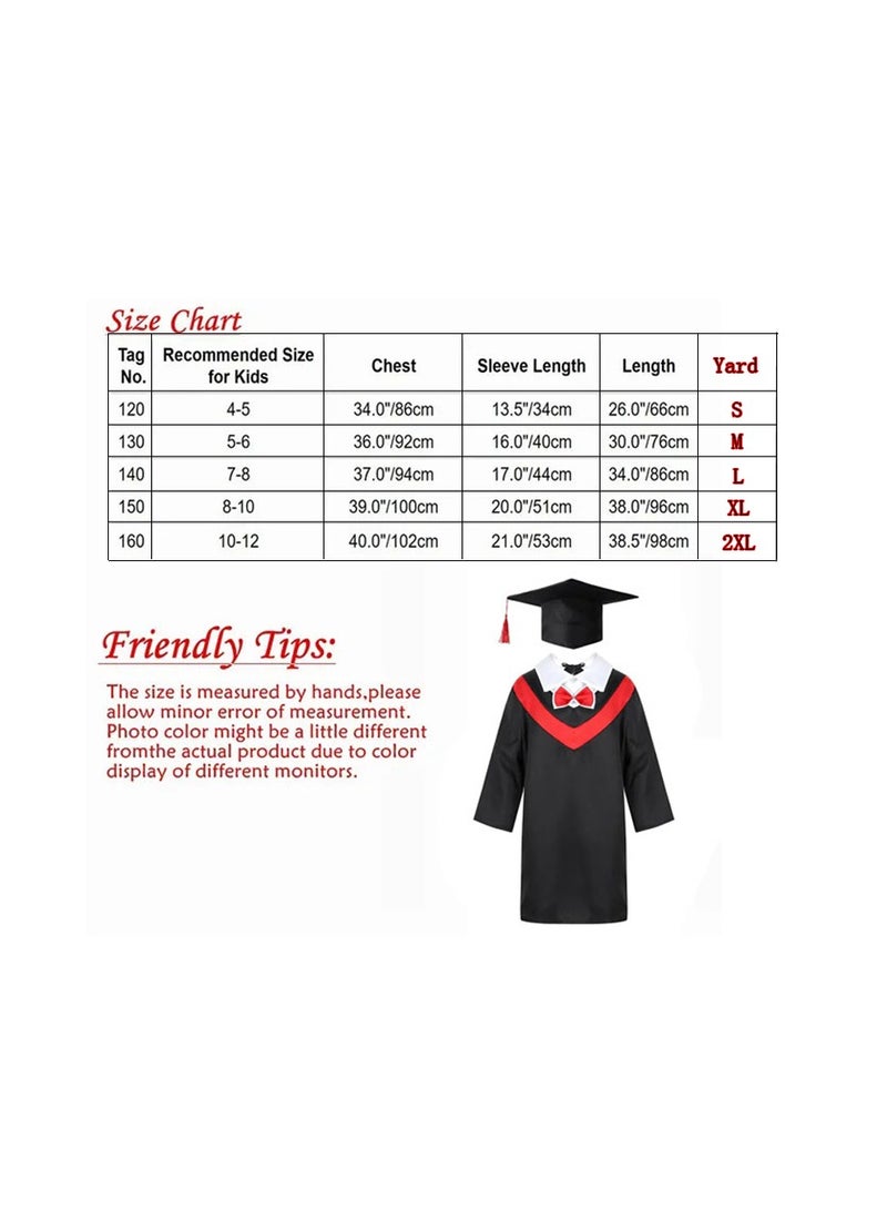 1-Pieces Children Preschool and Kindergarten School Graduation Uniforms Set,Kids Children Graduation Tassel Cap and Gown - Image 2