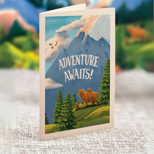 Freshcut Paper Pop Up Cards, Adventure Awaits, 12 Inch Life Sized 3D Popup Greeting Card, Birthday Cards, Graduation Card, Travel Themed Retirement, Baby Shower, Blank Notecard & Envelope - Image 3