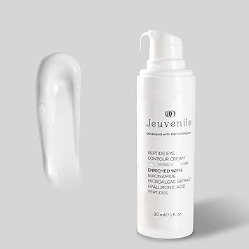 Jeuvenile Peptide Eye Contour Cream Reduces Dark Circles Puffiness and Wrinkles for Youthful Radiant Skin Niacinamide Panthenol Sodium Hyaluronate and Antioxidants for All Skin Types 30ml - Image 2