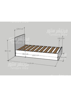 ماركة غير محددة سرير مودرن - عرض120 سم طول200 سم ، من فرنتشر ستور.  - Image 2