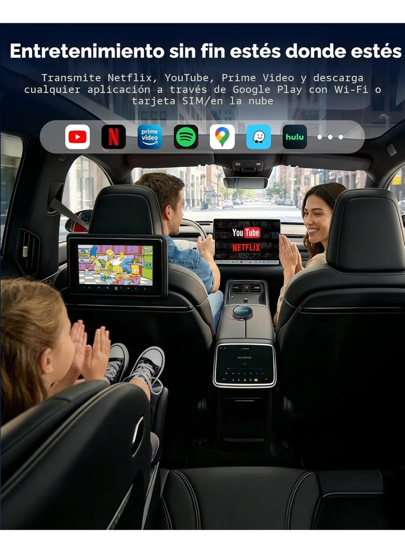 Ottocast P3 Pro, Wireless CarPlay Android Auto Adapter with Android 13, Snapdragon SM6225, 8GB RAM + 128GB ROM, HDMI 1080P, WiFi 6, Split Screen and AI Voice Assistant, Compatible from 2016 - Image 5