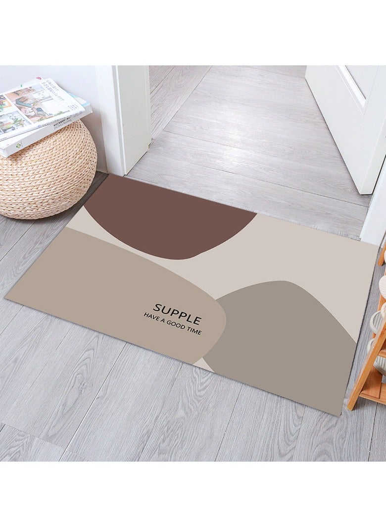 Diatom Bath Mat, Bath Rug 40 * 60cm Non-Slip Fast Dry Bathroom Floor Mat, Thin Rubber Super Absorbent Floor Door Shower Rug Mats for Bathroom Bathtub Toilet Kitchen (40 * 60 cm) - Image 1