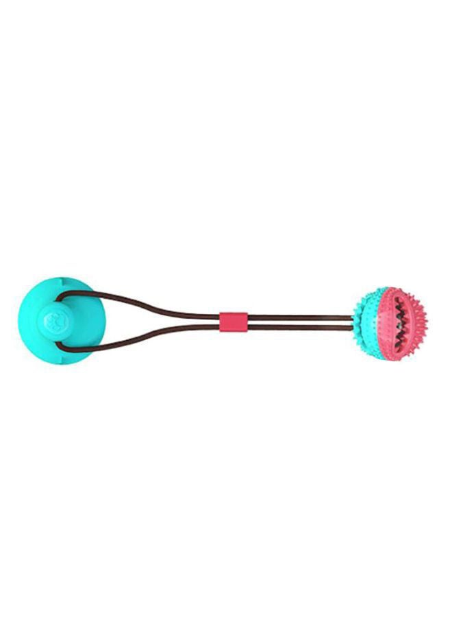 NIBEMINENT Dog Bite Training Ball Multifunction Chew Toy Blue/Black/Pink - Image 1