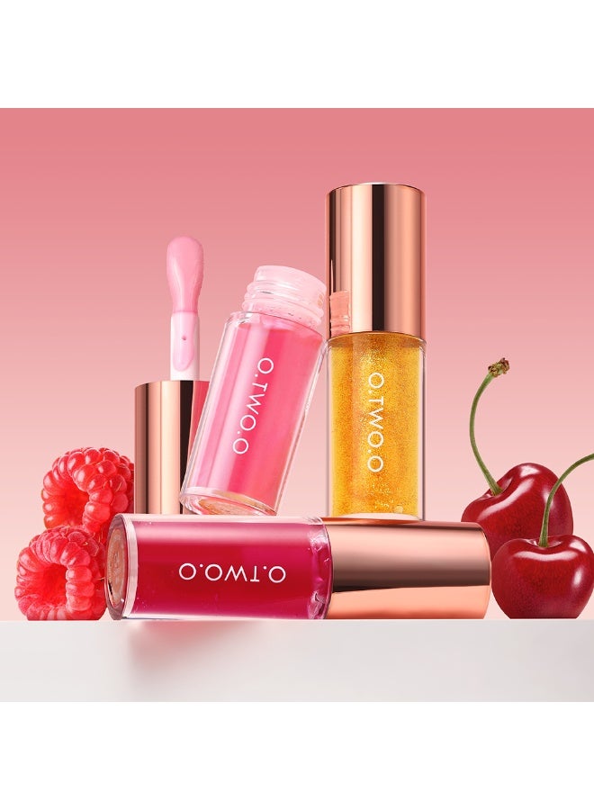 أوتو O.TWO.O Plump Shiny Crystal Lip Gloss – High Shine & Moisturizing (#1, HONEY) - Image 1