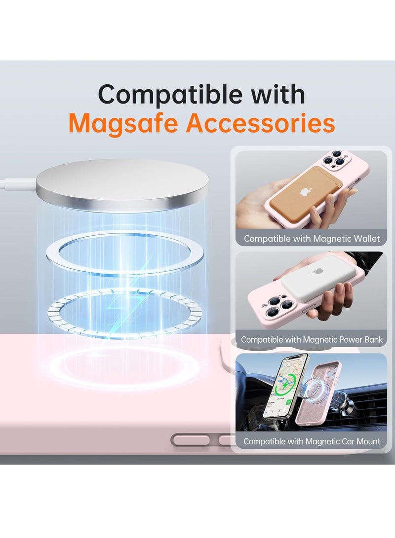 ELTRAZONE iPhone 16 Pro Max Case with 2 Screen Protectors – Liquid Silicone Protective Phone Case (6.9") – Compatible with MagSafe – Upgraded Camera Protection – Elegant Pink - Image 2