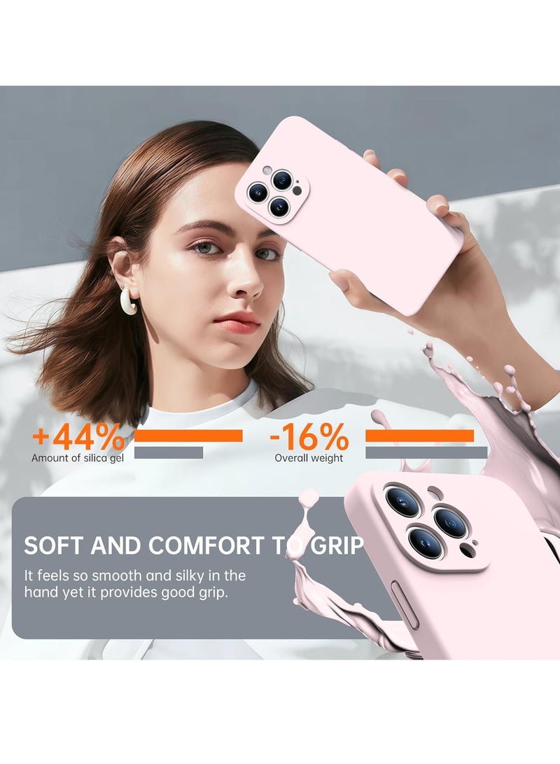 ELTRAZONE iPhone 16 Pro Max Case with 2 Screen Protectors – Liquid Silicone Protective Phone Case (6.9") – Compatible with MagSafe – Upgraded Camera Protection – Elegant Pink - Image 3