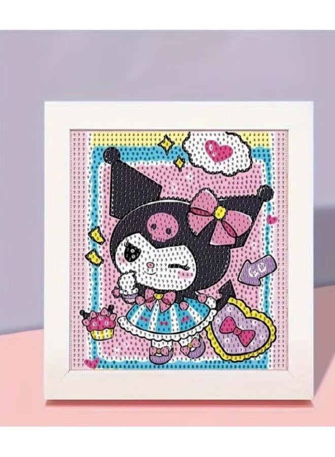 مجموعة أدوات الرسم الماسي 5D DIY / مع إطار الصورة سترس قماش برواز  مقاس 15*15سم   ، فن الرسم الماسي اللطيف للفتيات والأولاد والبالغين والمبتدئين هدية - Image 1