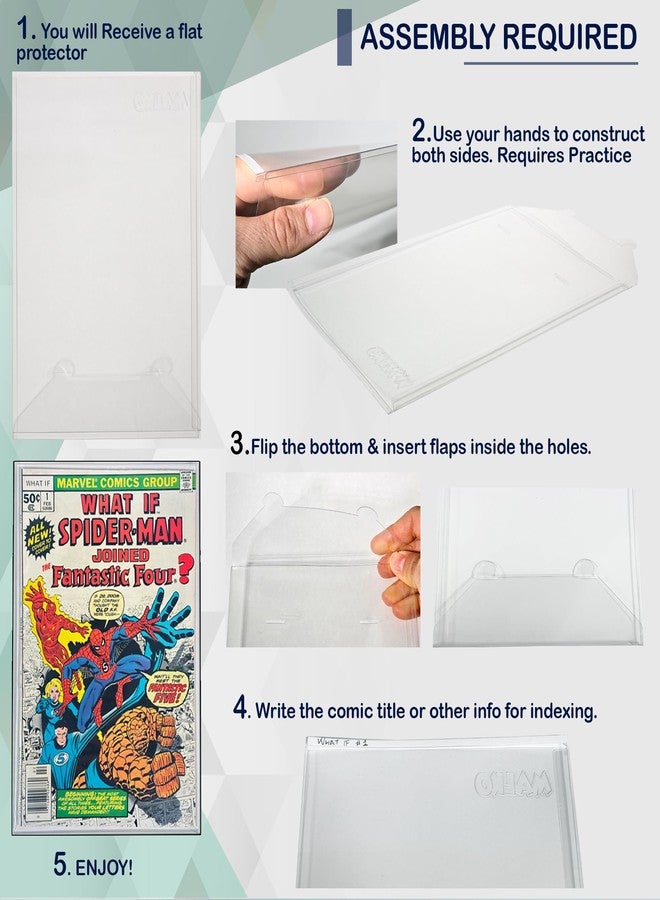 MALKO Comic Book Top Loader Protective Sleeve Case for Silver Copper & Modern Comics - with Index Tab - 10 Pack - Image 2