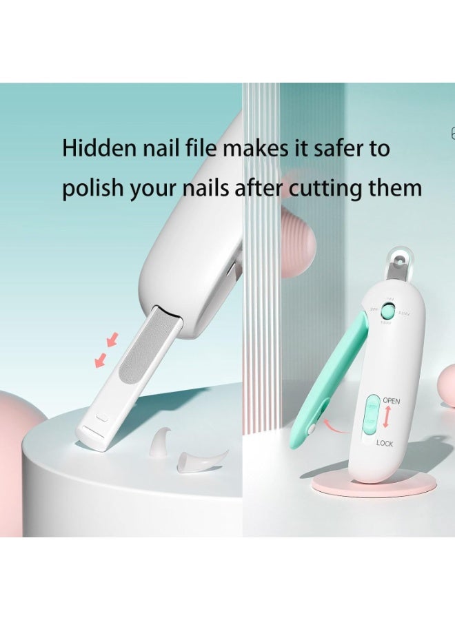 CMGTYYD. 2PcsCat مسامير قابلة للتعديل، مسامير الأظافر المضادة للمخدرات ومقاصير الأظافر، مسامير الحيوانات الأليفة المحترفة والمنزلية (الأزرق + الوردي) - Image 2