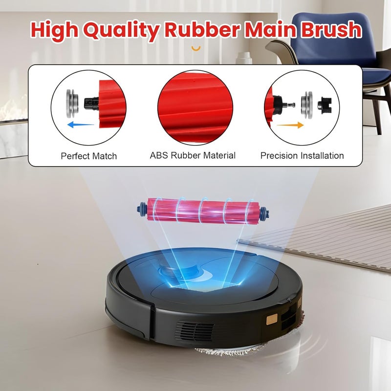 AnDongo 26 Pack Replacement Accessories for Roborock Q Revo【Not for Qrevo S/Pro/Plus/MaxV】Robot Vacuum Cleaner, 2 Main Brush 6 Side Brush 4 HEPA Filter 6 Mop Pads 6 Dust Bags 1 Cleaning Brush 1 Screwdriver | 【Not for Qrevo S/Pro/Plus/MaxV】2 Main Brush 6 Side Brush 4 HEPA Filter 6 Mop Pads 6 Dust Bags 1 Cleaning Brush 1 Screwdriver - Image 3
