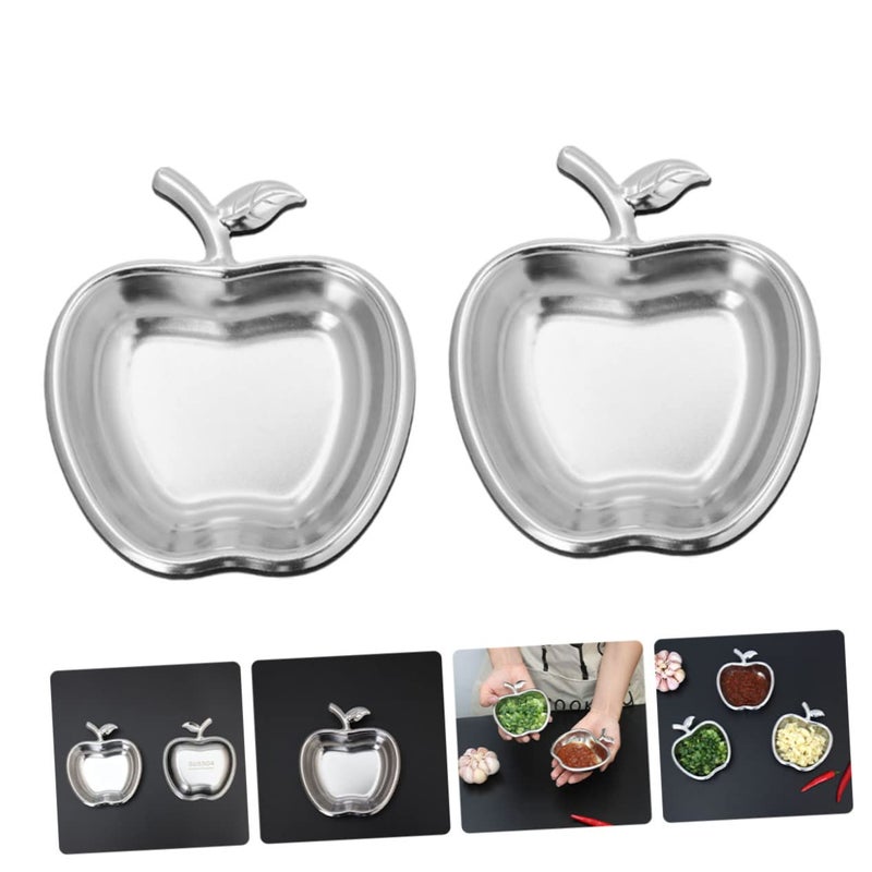 Stainless Steel Condiment Saucers 2Pcs Heat and Acid Resistant Small Sauce Dishes - Image 4