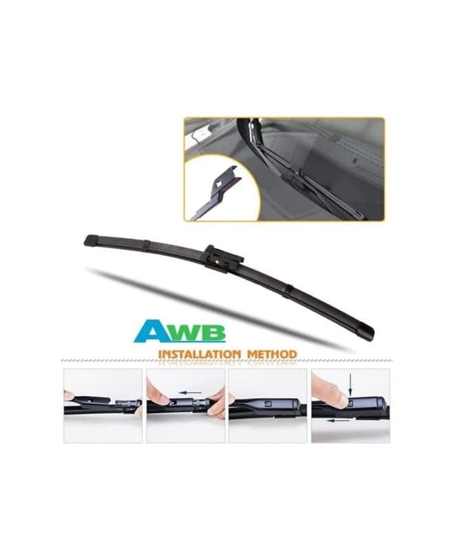 AWB® Hybrid Wiper Blades Front With Rear Wiper Blade Set Compatible with Maruti Swift 21"+19"+10"(Pack of 3) - Image 4
