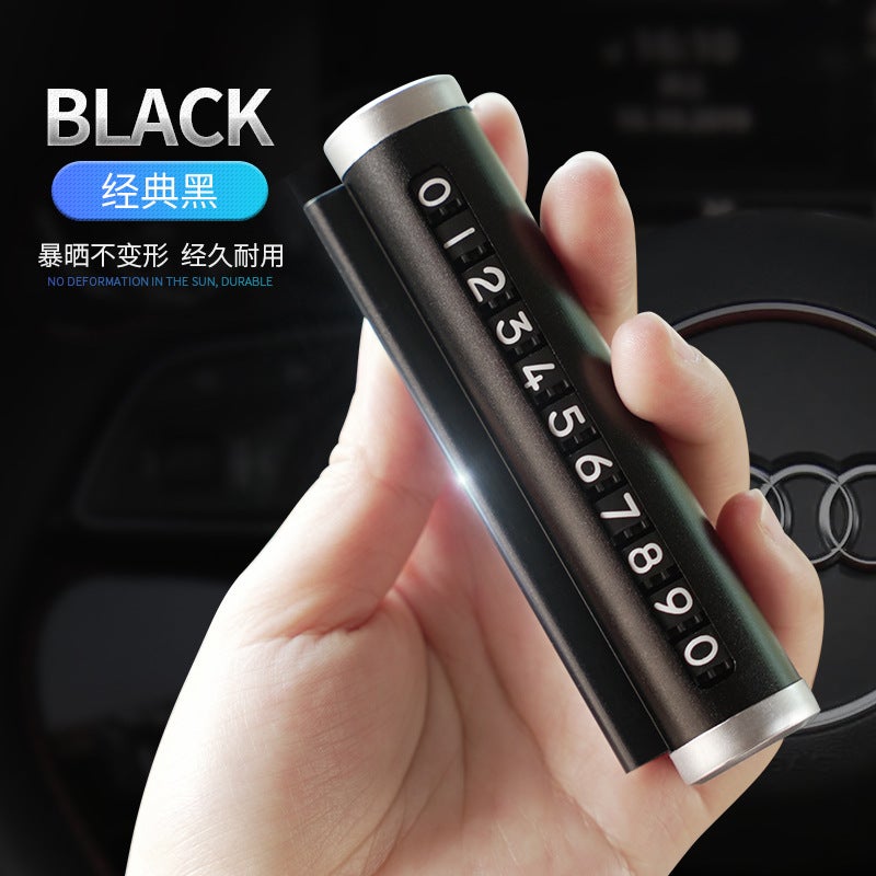 Metal Hideaway Car Parking Card P2 black-aluminum alloy