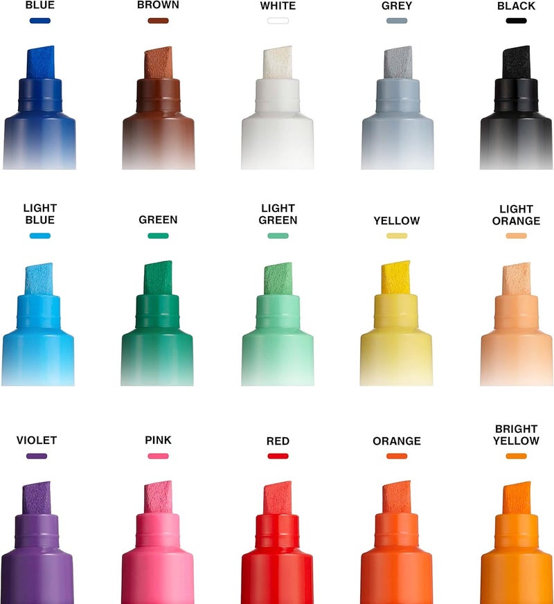 POSCA قلم ماركر طلاء ميتسوبيشي بونسكا PC8K15C بنقطة عريضة مجموعة من 15 استيراد ياباني - Image 2