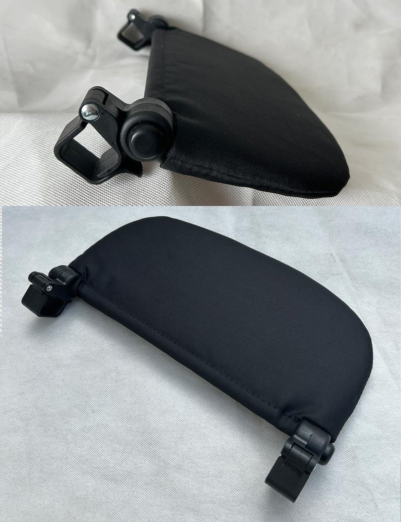 Feliliber Stroller Leg Rest Compatible with Babyzen YOYO - Foldable Stroller Without Disassembly - Extend 6.2 inch Easy to Attach & Clean, Soft Fabric (Black) - Image 2