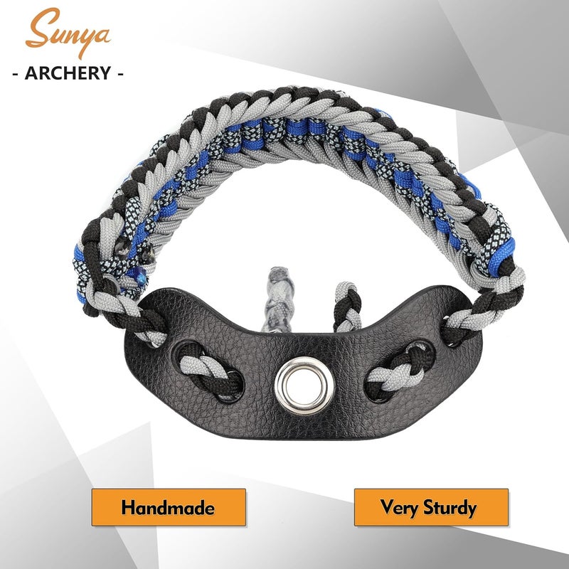 Sunya حزام معصم قوس الرماية، حزام بارا كورد 550 مريح على اليد. 100% جلد طبيعي كامل، ألوان تمويه متعددة. يناسب مثبت القوس المركب والقوس المنحني. - Image 4