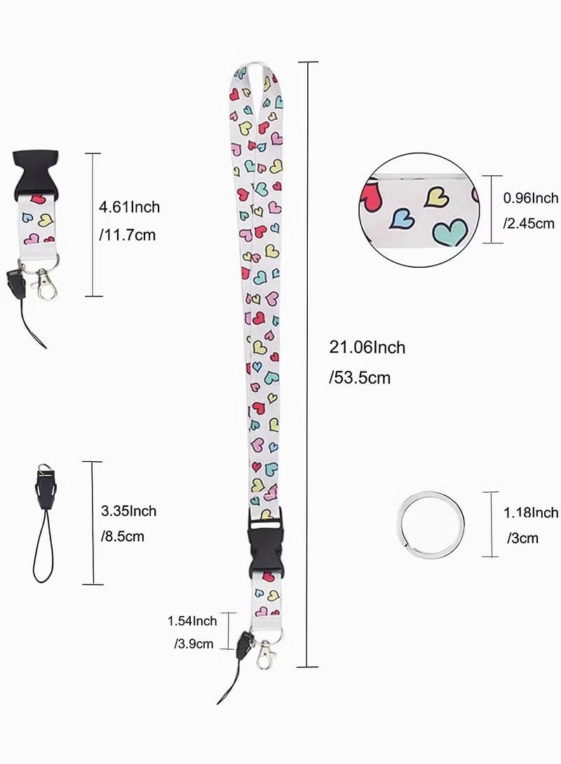 2 Pcs Neck Lanyard Cartoon Mobile Phone Rope for Keys Wallet ID Card Holder with Quick Release Buckle Long Without Strangulation - Image 5