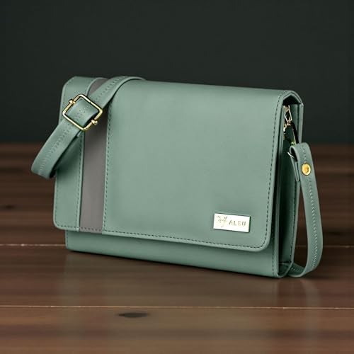 ALSU Women's trendy Sling Bag Light Green | handbag | purse | crossbody bag| deattachable straps |card slots (irf-019Lgrn) - Image 2