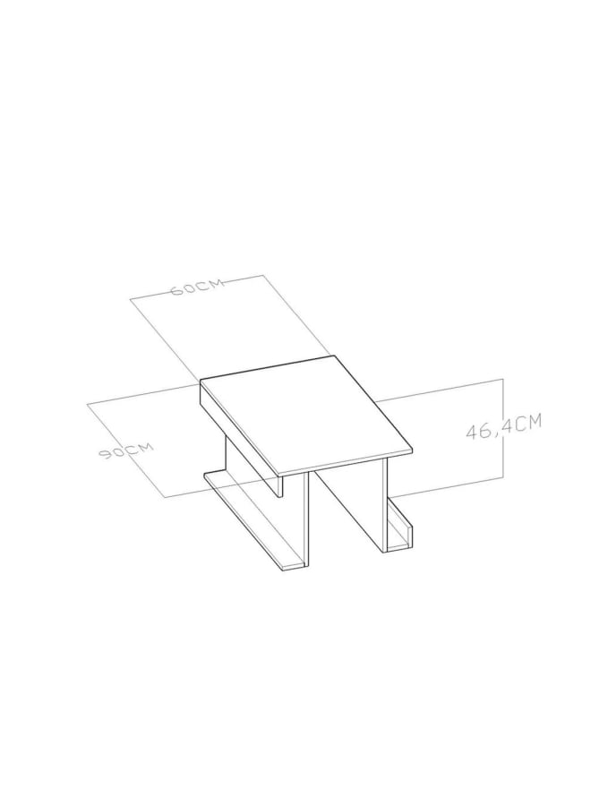 Retro RA-T12 Coffee Table 60x90x46cm - Brown - Image 4