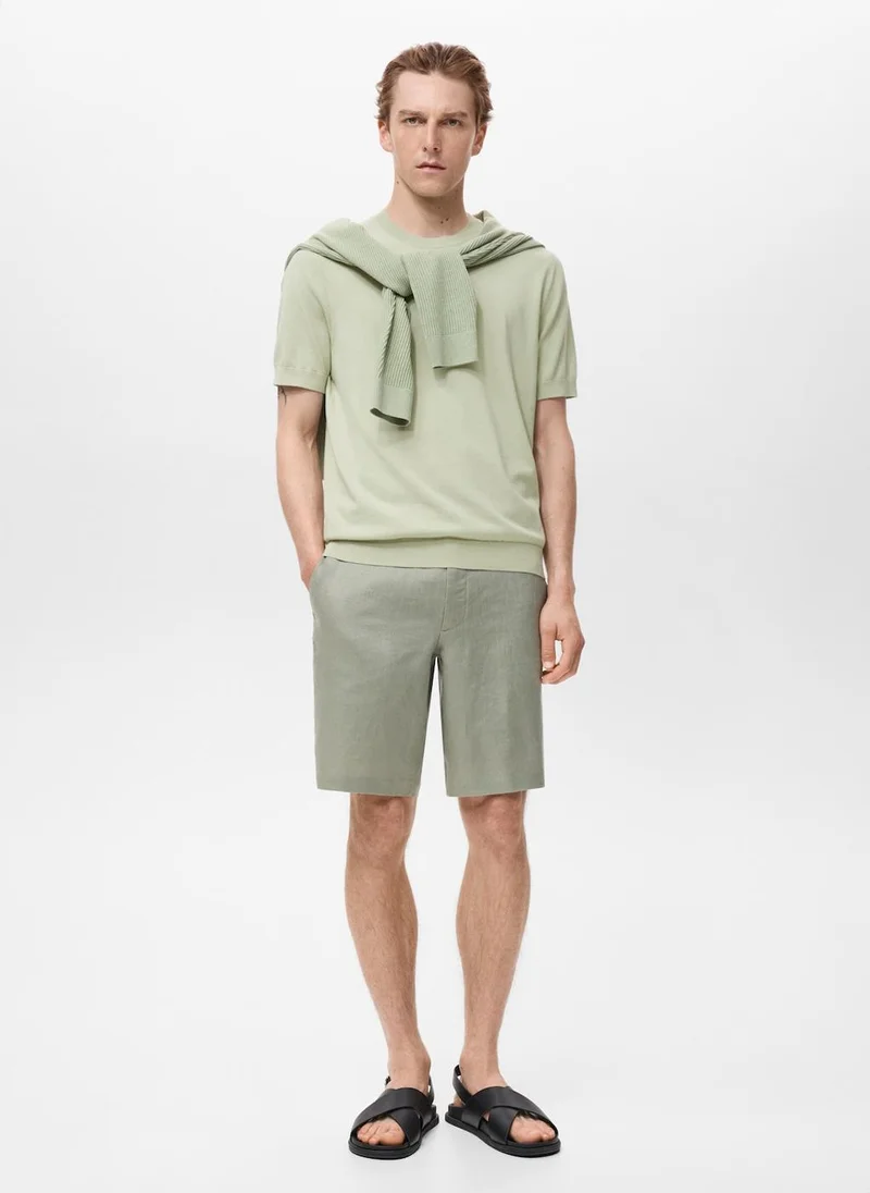 مانجو مان تيشيرت كرو نيك محبوك