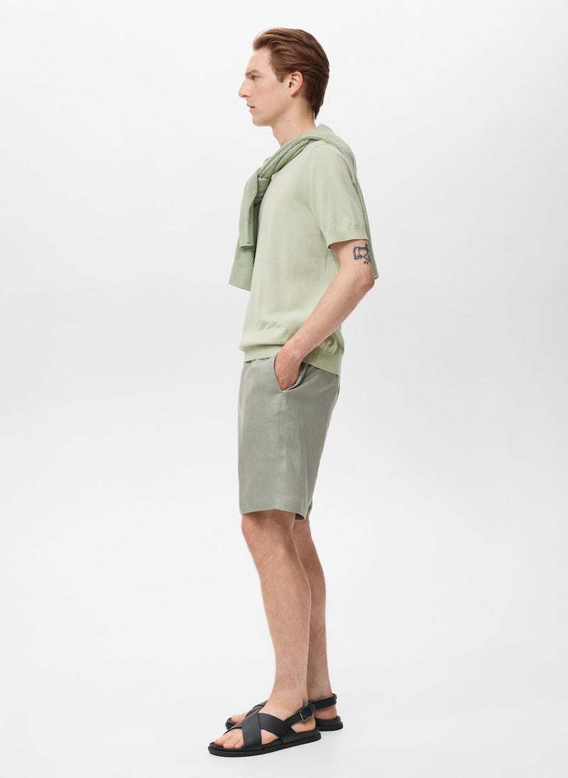 Mango Man Crew Neck Knit T-Shirt  - Image 3