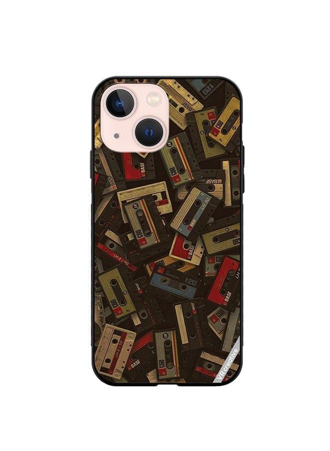 VR CREATIVE Protective Case Cover For Apple iPhone 14 Music Carrds Design Multicolour - Image 1