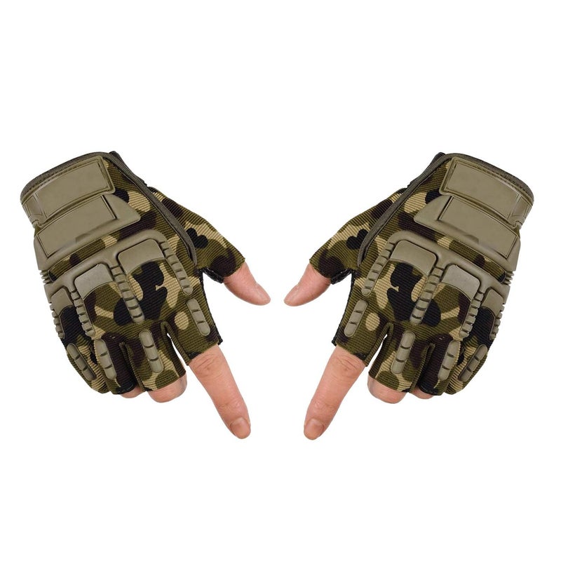 Adroitz Leather Combat Olive Biker Gloves for Men & Women | Waterproof, Durable, Comfort Fit | Enhanced Grip | Sports Material | Ideal for Gym, Riding & Outdoor Activities - Image 1