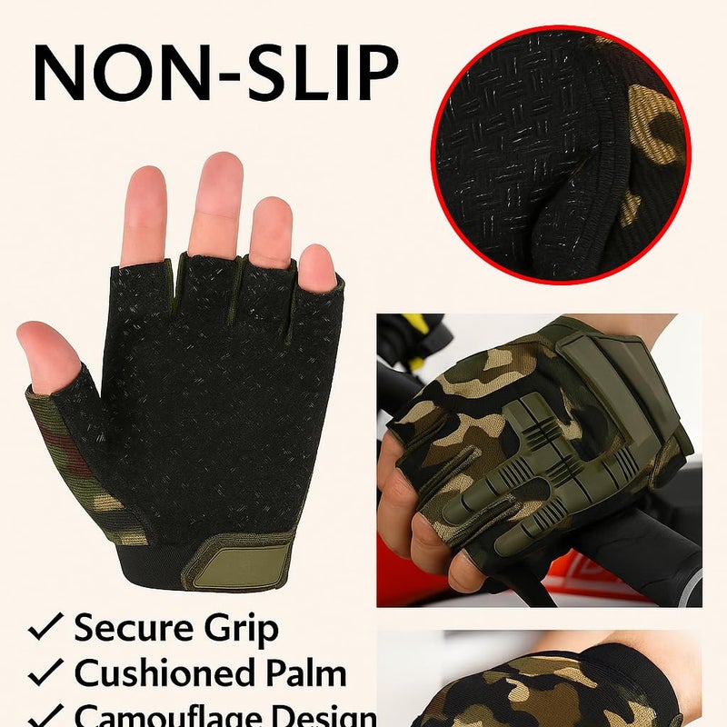 Adroitz Leather Combat Olive Biker Gloves for Men & Women | Waterproof, Durable, Comfort Fit | Enhanced Grip | Sports Material | Ideal for Gym, Riding & Outdoor Activities - Image 2