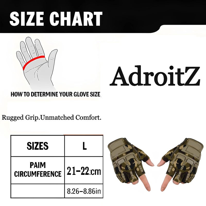 Adroitz Leather Combat Olive Biker Gloves for Men & Women | Waterproof, Durable, Comfort Fit | Enhanced Grip | Sports Material | Ideal for Gym, Riding & Outdoor Activities - Image 5
