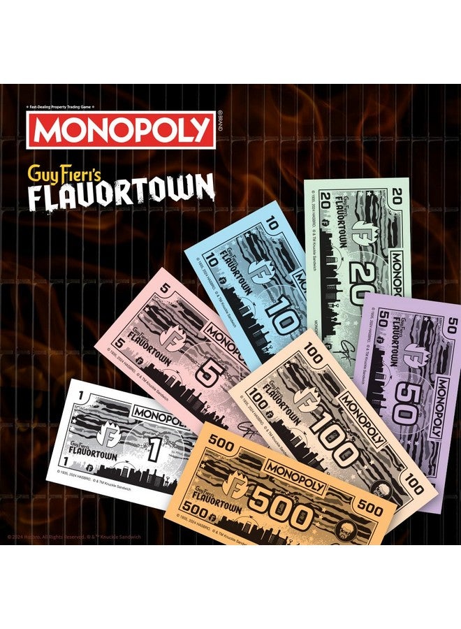 USAopoly Monopoly: Flavortown Board Game, Featuring '68 Chevy Camaro, Knuckle Sandwich Coin and More, Buy, Sell, Trade Guy Fieri’s Restaurants, Build Your Own Culinary Empire, Officially Licensed Merchandise - Image 3