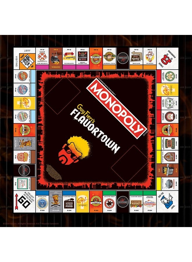 USAopoly Monopoly: Flavortown Board Game, Featuring '68 Chevy Camaro, Knuckle Sandwich Coin and More, Buy, Sell, Trade Guy Fieri’s Restaurants, Build Your Own Culinary Empire, Officially Licensed Merchandise - Image 2