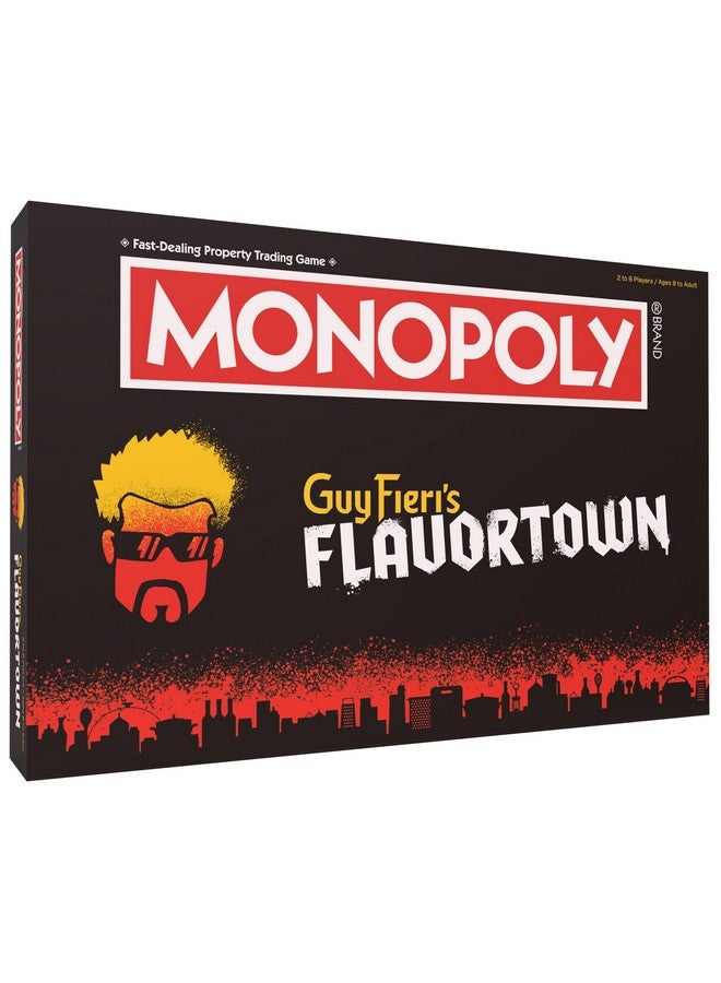 USAopoly Monopoly: Flavortown Board Game, Featuring '68 Chevy Camaro, Knuckle Sandwich Coin and More, Buy, Sell, Trade Guy Fieri’s Restaurants, Build Your Own Culinary Empire, Officially Licensed Merchandise - Image 1