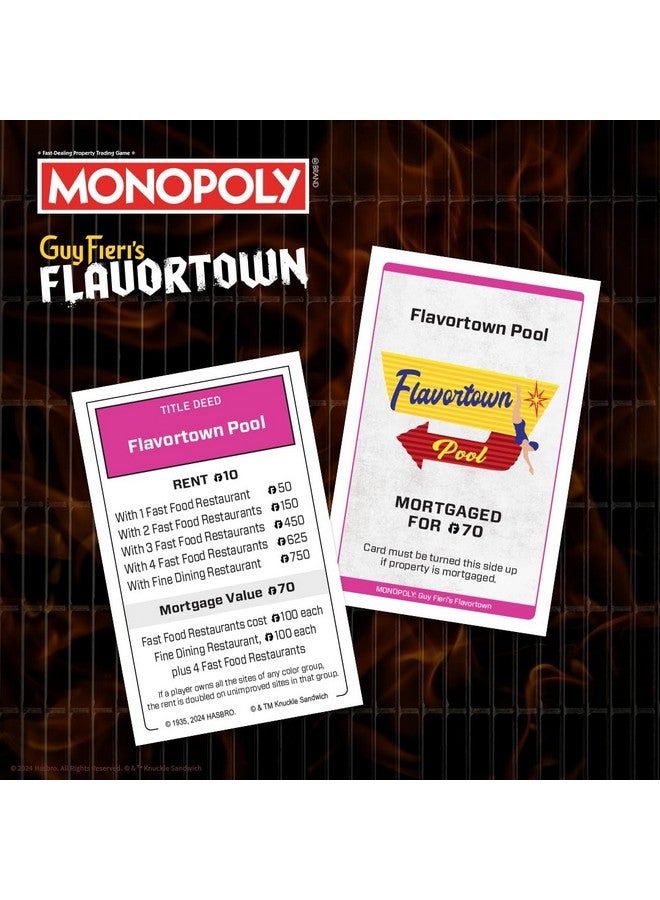 USAopoly Monopoly: Flavortown Board Game, Featuring '68 Chevy Camaro, Knuckle Sandwich Coin and More, Buy, Sell, Trade Guy Fieri’s Restaurants, Build Your Own Culinary Empire, Officially Licensed Merchandise - Image 5