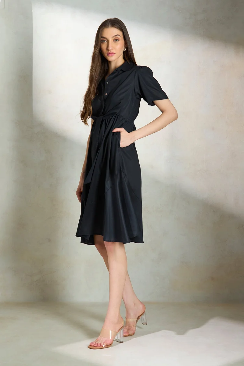 Virgio Lyocell Midi Workwear  Dresses for Women