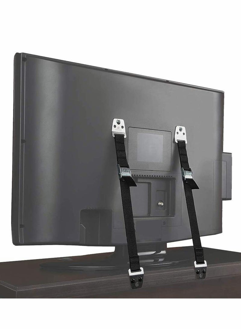 Set of 2 Durable AntiTip Straps for Child Safety Secure Your TV and Furniture - Image 1