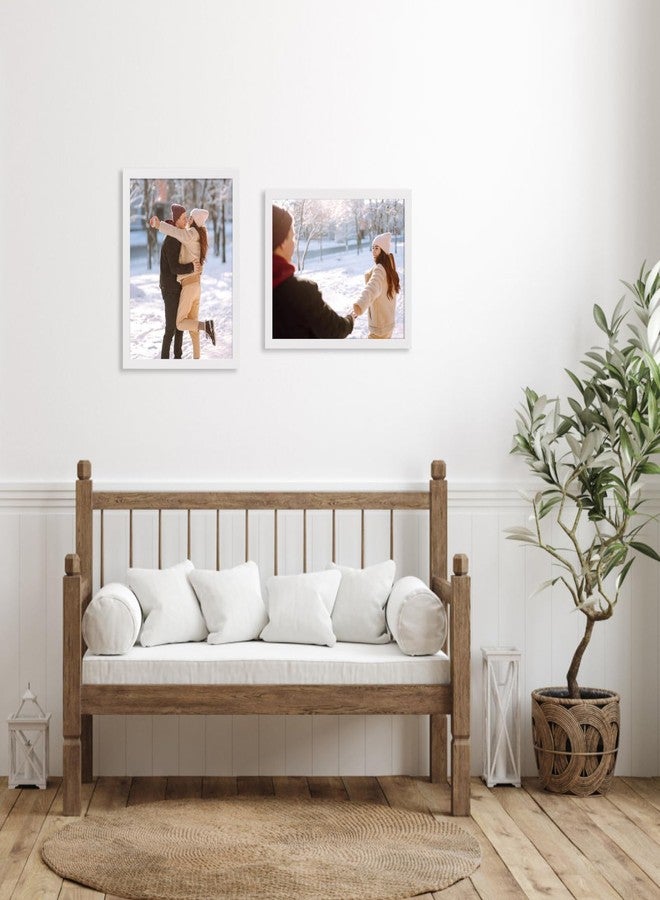 PHAREGE 5 Openings 4x6 Picture Frame Collage White 4 Pack, 11x14 Poster Frame set of 4, Display Family Wedding Photos Horizontal or Vertical on The Wall - Image 5