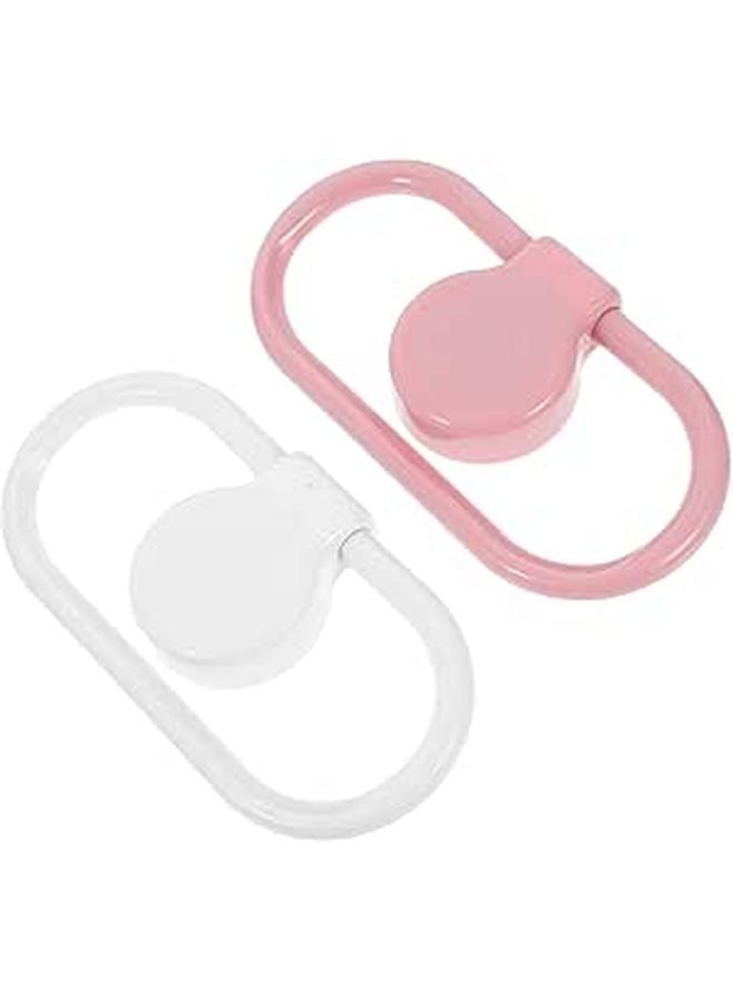2Pcs Self Adhesive Towel Rings No Drill Space Saving Holder for Bathroom Kitchen - Image 1