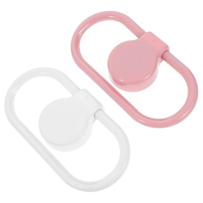 2Pcs Self Adhesive Towel Rings No Drill Space Saving Holder for Bathroom Kitchen - Image 2