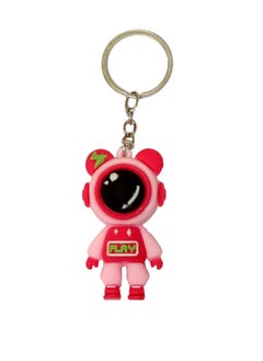 Astronaut Shape Silicon Key Chain - RED