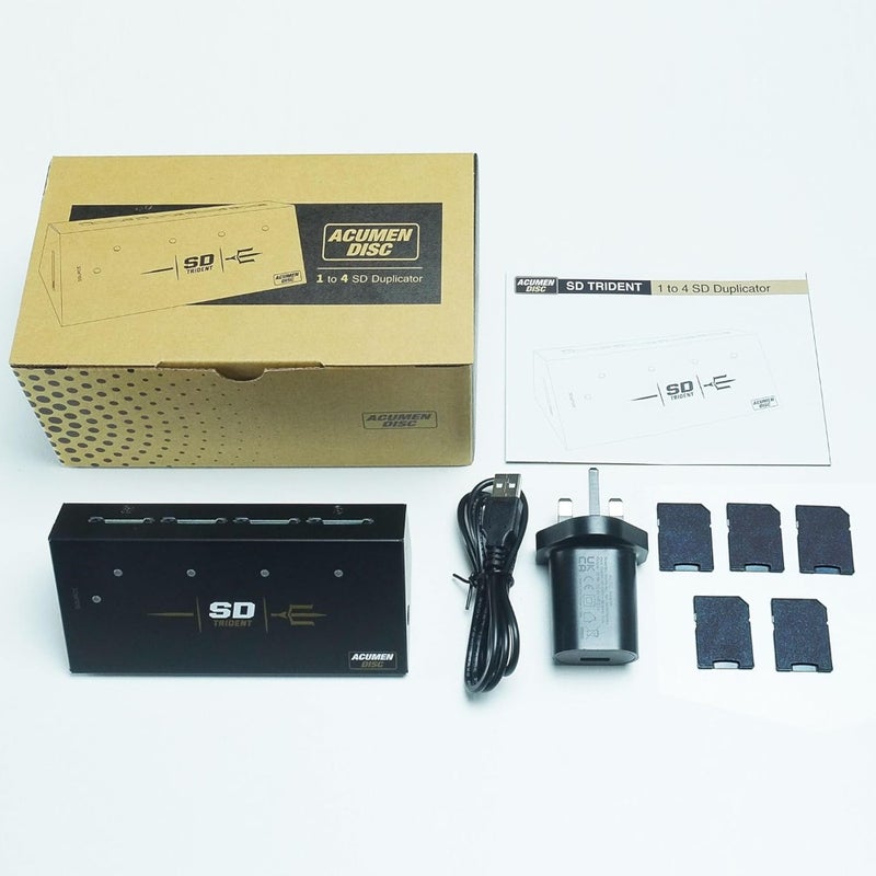 SD Trident 1-to-4 SD/microSD Duplicator, Button-Free Auto Copy - Image 5