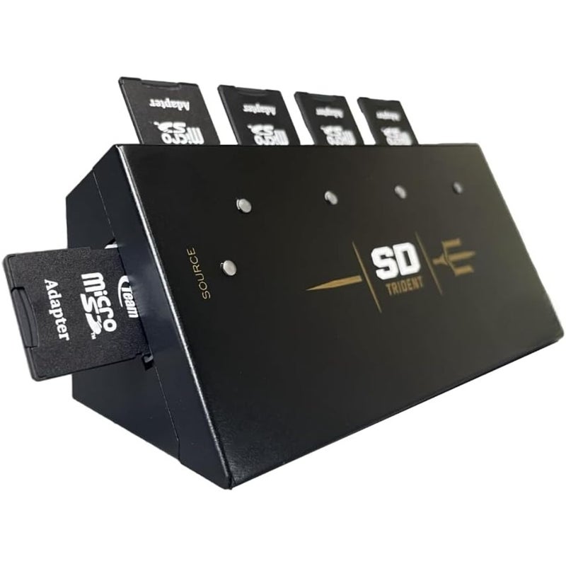 SD Trident 1-to-4 SD/microSD Duplicator, Button-Free Auto Copy - Image 3