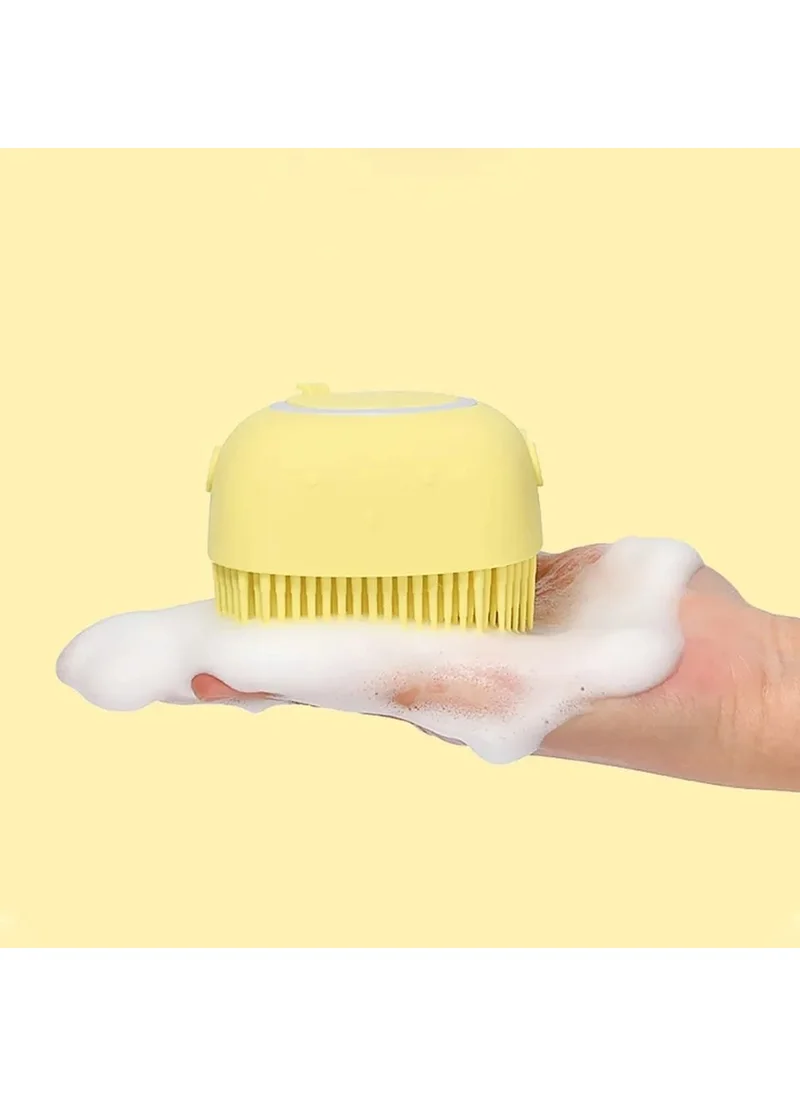 Lisinya Multi-Purpose Bath Brush Shampoo-Detergent Tank Silicone Shower Brush