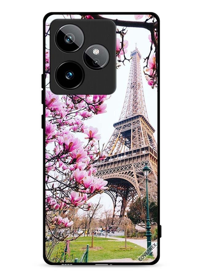 Covernex Realme GT 7 5G Protective Case Cover Flowers & Eiffel Tower