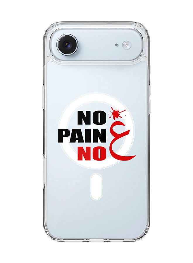 Stylizedd Classic Clear MagSafe Case for iPhone 17 Air , Hybrid Soft Case Flexible Edges Anti Drop TPU PC Gel Thin Transparent Cover [ Designed for iPhone 17 Air ] - No Pain No Gain