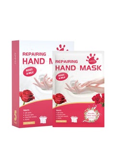 APPTI 5-Piece Rose Hand Cream Repair Facial Mask, Hand SPA, Exfoliating Hand Facial Mask  - Image 1