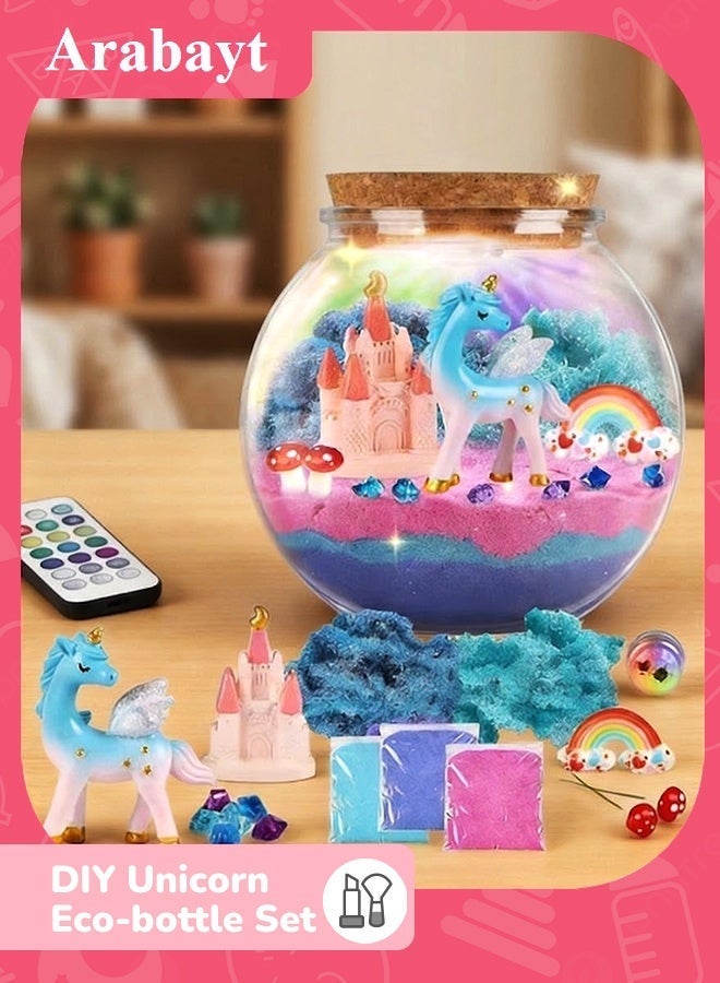 Arabayt Unicorn Girl Gifts - Kids Unicorn Terrarium Set - Girls Unicorn Toys - Birthday Gifts for 4 5 6 7 8 12 Year Old Girls - Kids Arts and Crafts Supplies - Best Gifts for Girls - Image 1