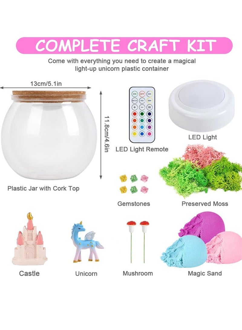 Arabayt Unicorn Girl Gifts - Kids Unicorn Terrarium Set - Girls Unicorn Toys - Birthday Gifts for 4 5 6 7 8 12 Year Old Girls - Kids Arts and Crafts Supplies - Best Gifts for Girls - Image 2