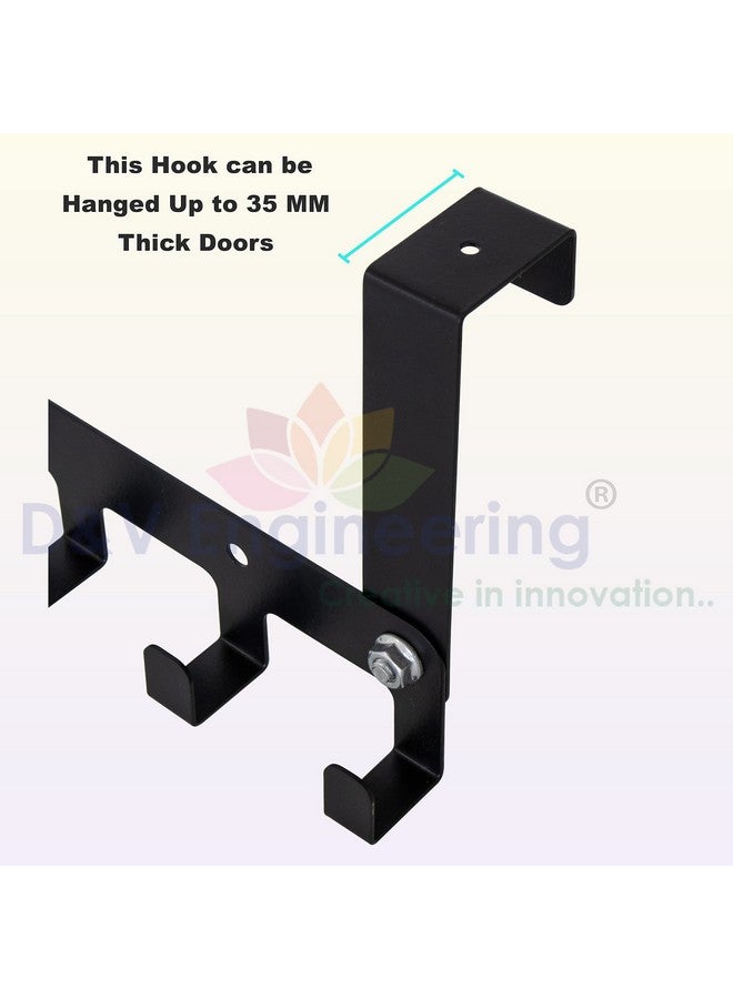 D&V ENGINEERING - Creative in innovation D&V Engineering Over The Door Hook Hanger | Heavy Duty Door Hanger for Clothes Without Drill | Towel Organizer for Bathroom | Suitable for Doors up to 35mm, Holds Upto 20kg (Pack of 2) - Image 4