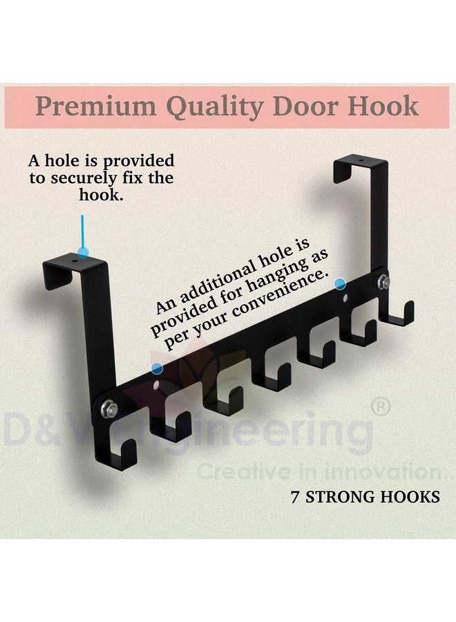D&V ENGINEERING - Creative in innovation D&V Engineering Over The Door Hook Hanger | Heavy Duty Door Hanger for Clothes Without Drill | Towel Organizer for Bathroom | Suitable for Doors up to 35mm, Holds Upto 20kg (Pack of 2) - Image 2